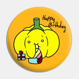 Happy Birthday - Yellow Bell Pepper Pin