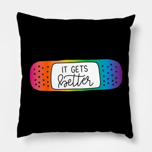 It Gets Better Rainbow Pillow