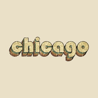 Chicago // Vintage Rainbow Typography Style // 70s T-Shirt