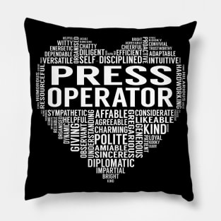 Press Operator Heart Pillow