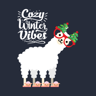 Funny and cute festive llama T-Shirt