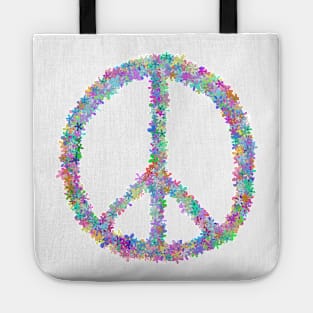 Peace Flower Power Sign Tote