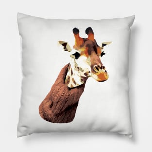 Giraffe wearing a turtleneck funny Pillow