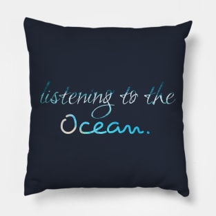 Listening To The Ocean Summer Funky T-Shirt Pillow