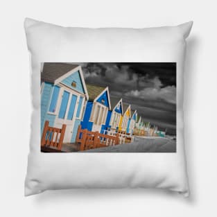 Hengistbury Head Beach Huts Bournemouth Dorset UK Pillow