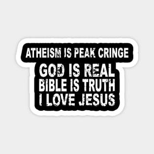 God Is Real Bible Is Truth I Love Jesus Magnet