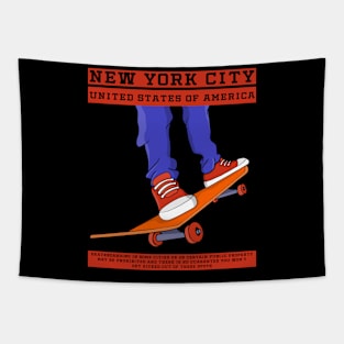 New York City, USA Cool Skateboard Tapestry