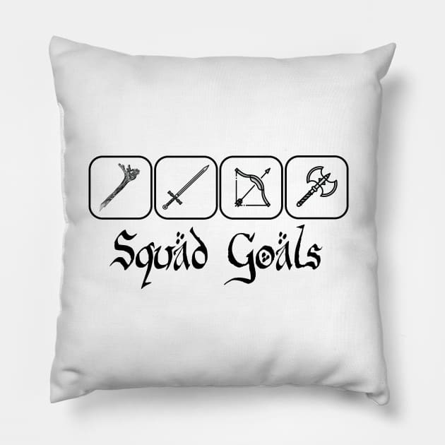 Squad Goals Legolas Gimli Aragorn Gandalf Pillow by Popmosis Design