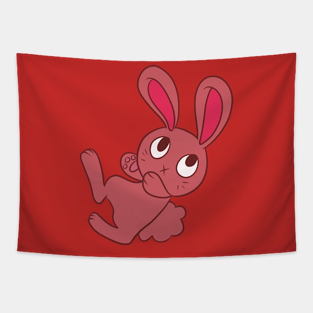 Cute Brown Bunny Tapestry by saradaboru