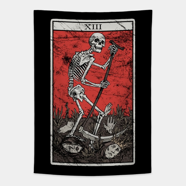 Tarot card tapestry death top