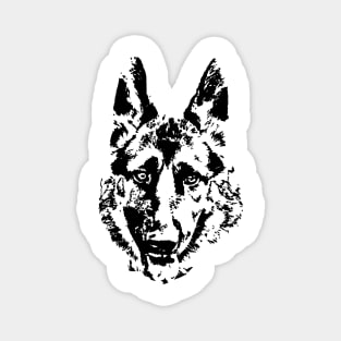 Black and white image - german shepherd dog for animal lovers Magnet