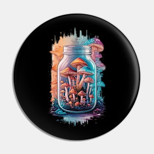 Mystical Jar of Illuminated Mushrooms 2 Pin