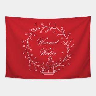 Holiday Collection - Warmest Wishes (Red/White) Tapestry