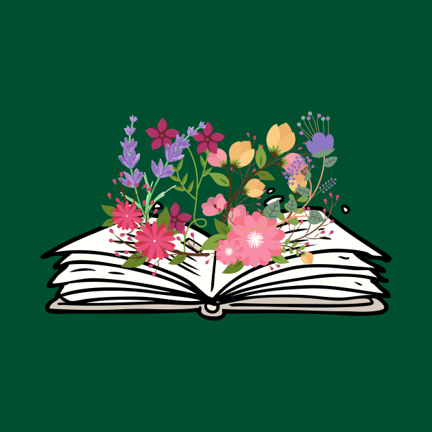 Flowers Growing From Opened Book by MyHotSpot