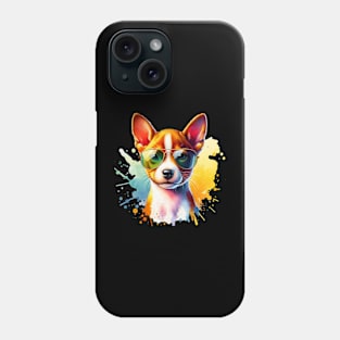 Watercolor Basenji Puppy Phone Case