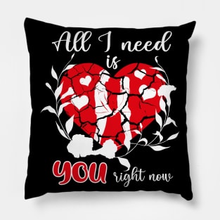 All I need is you right now, Valentine's day gift idea Pillow