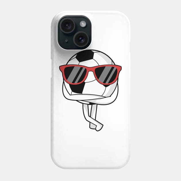 Soccer player with Sunglasses at Soccer Phone Case by Markus Schnabel