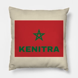 Kenitra City in Moroccan Flag Pillow