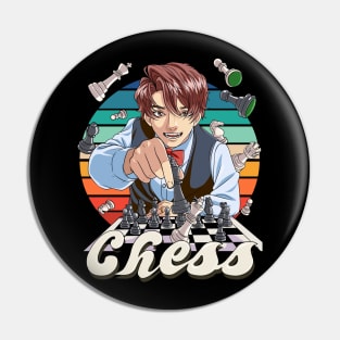 Funny Chess Player Grand Master Pin