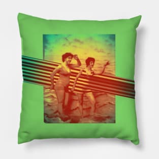 Retro Bathing Beauties 2 Pillow