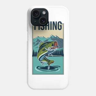 Fishing. The fish jumps out of the water. Phone Case