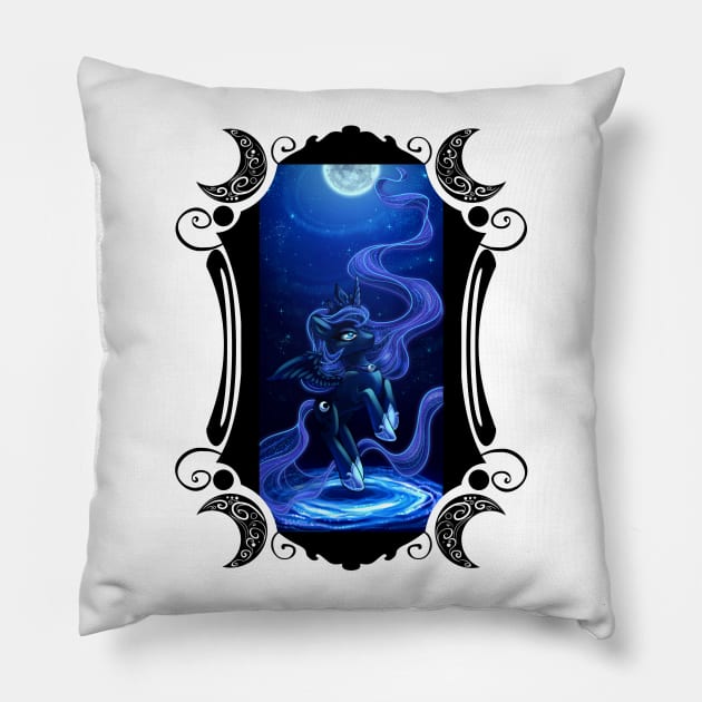 Moonlight Luna Pillow by JetBlackSteel