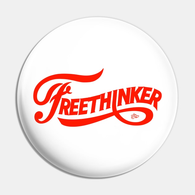 FreeThinker Vintage by Tai's Tees Pin by TaizTeez