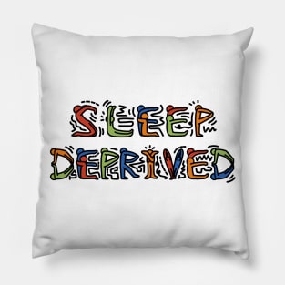 Sleep deprived pop art Pillow