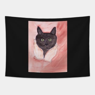 Love Is Cat Shaped Tapestry