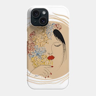 Thinking beauty Phone Case