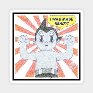 Astro Boy - I Was Made Ready! Circle Design Magnet