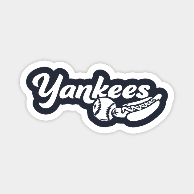 Yankees Ball and Dog Magnet by Throwzack