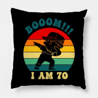 70th Birthday Dabbing Apparel 70 Years Old Pillow