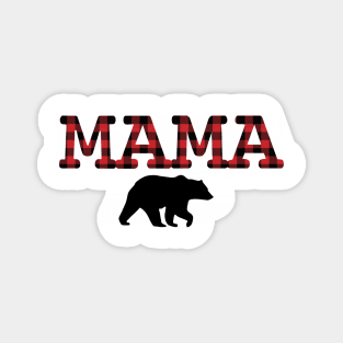 Mama Bear Buffalo Check Magnet