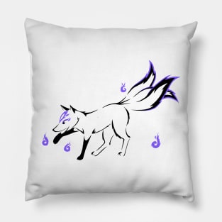 Kitsune (purple) Pillow