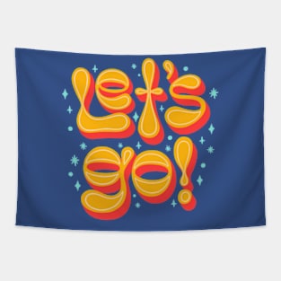 Lets go retro font Tapestry