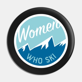 Women Who Ski Logo Gear Pin