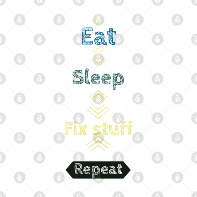 Eat sleep fix stuff by Magination