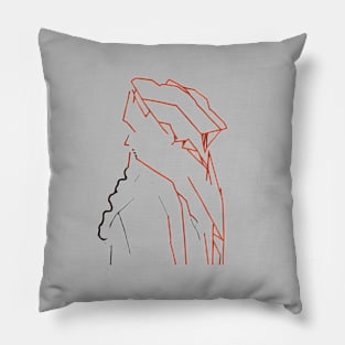 Red Abstract Art Pillow