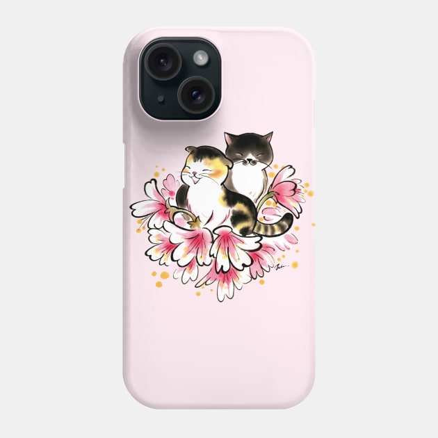 Sakura cats lover Phone Case by juliewu