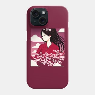 Sakura Kimono Girl Phone Case