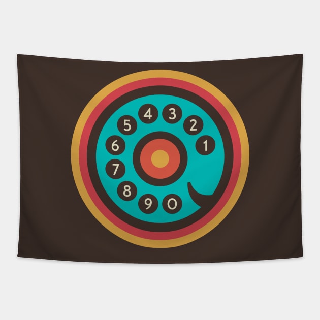 Retro Telephone Tapestry by Dellan