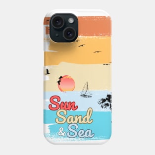 Sun, Sand, and Sea Design Phone Case