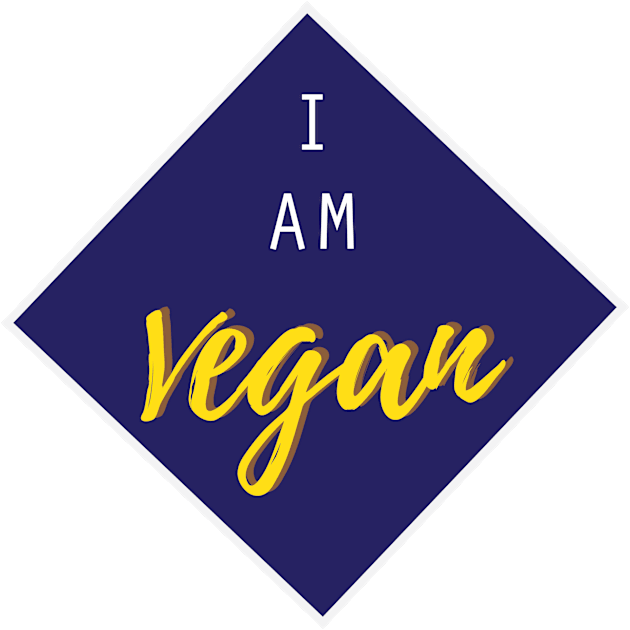 I am vegan blue badge Kids T-Shirt by 4wardlabel