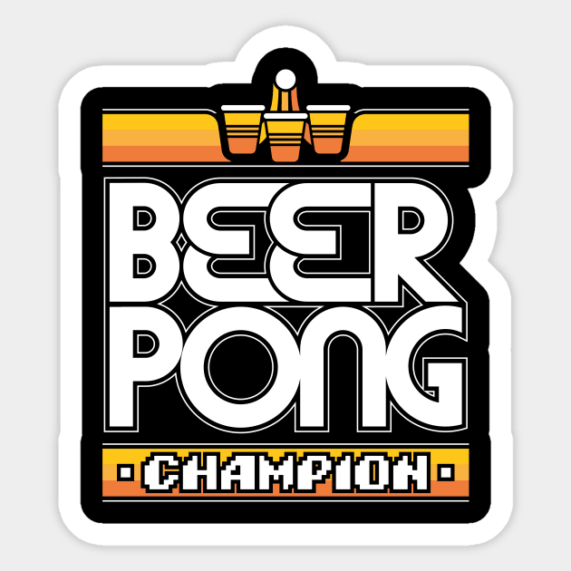 Beer Pong Champion Sticker