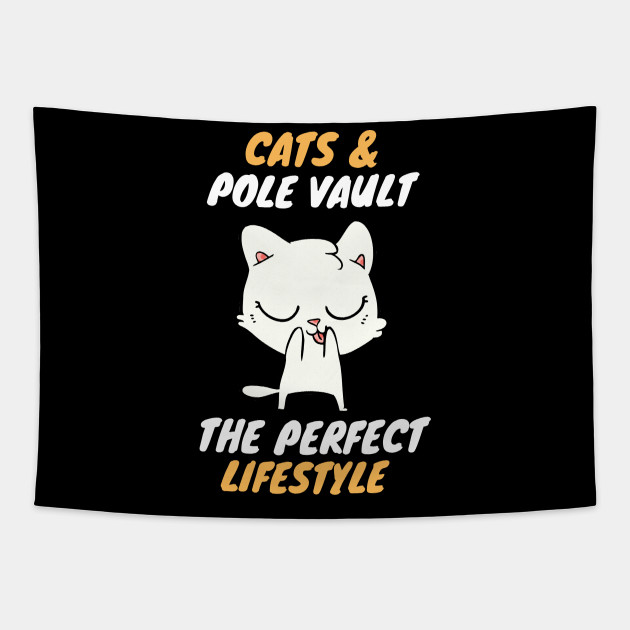 cats and pole vault lifestyle Pole Vault Tapestry TeePublic