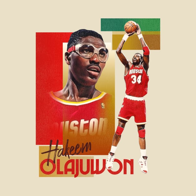 Retro Hakeem Olajuwon Basketball Card by Defunctland