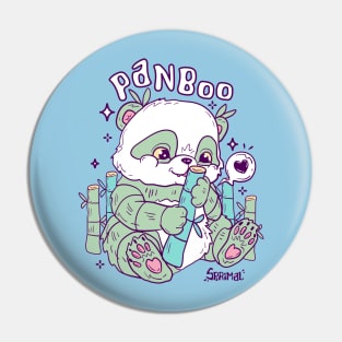 Panboo - Bamboo Panda pun vector artwork Pin