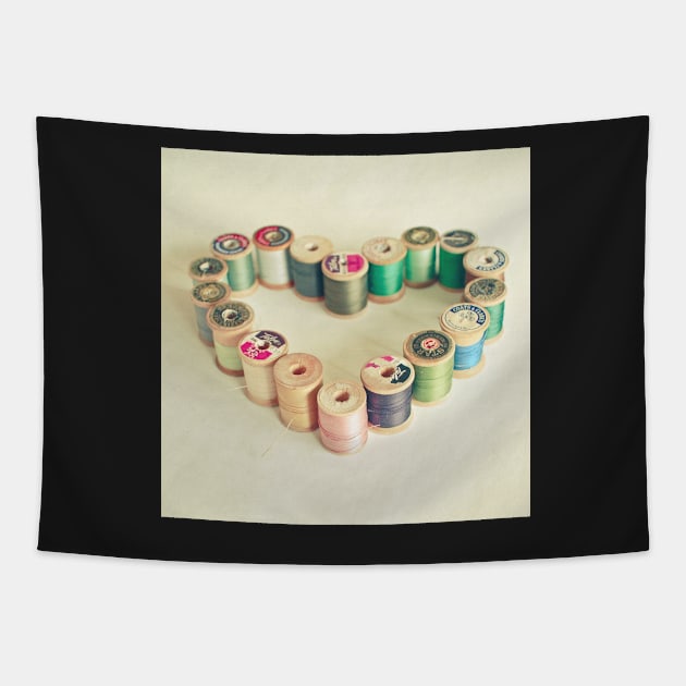 I Heart Sewing Tapestry by Cassia