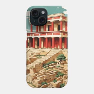 Palace of Knossos Greece Tourism Vintage Poster Phone Case